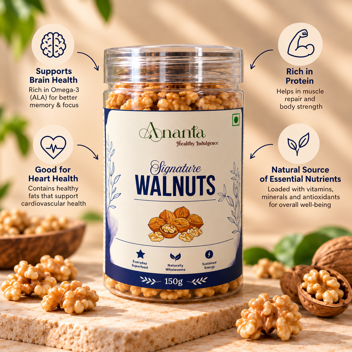 Premium Walnuts — Naturally Rich & Crunchy