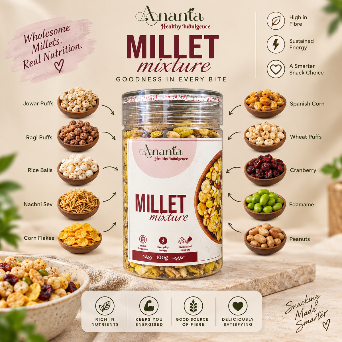 Millet Medley - Crunchy Millet & Munchies Mix
